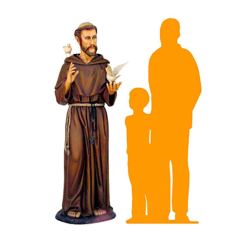 St. Francis Life Size Christmas Statue - LM Treasures Prop Rentals 