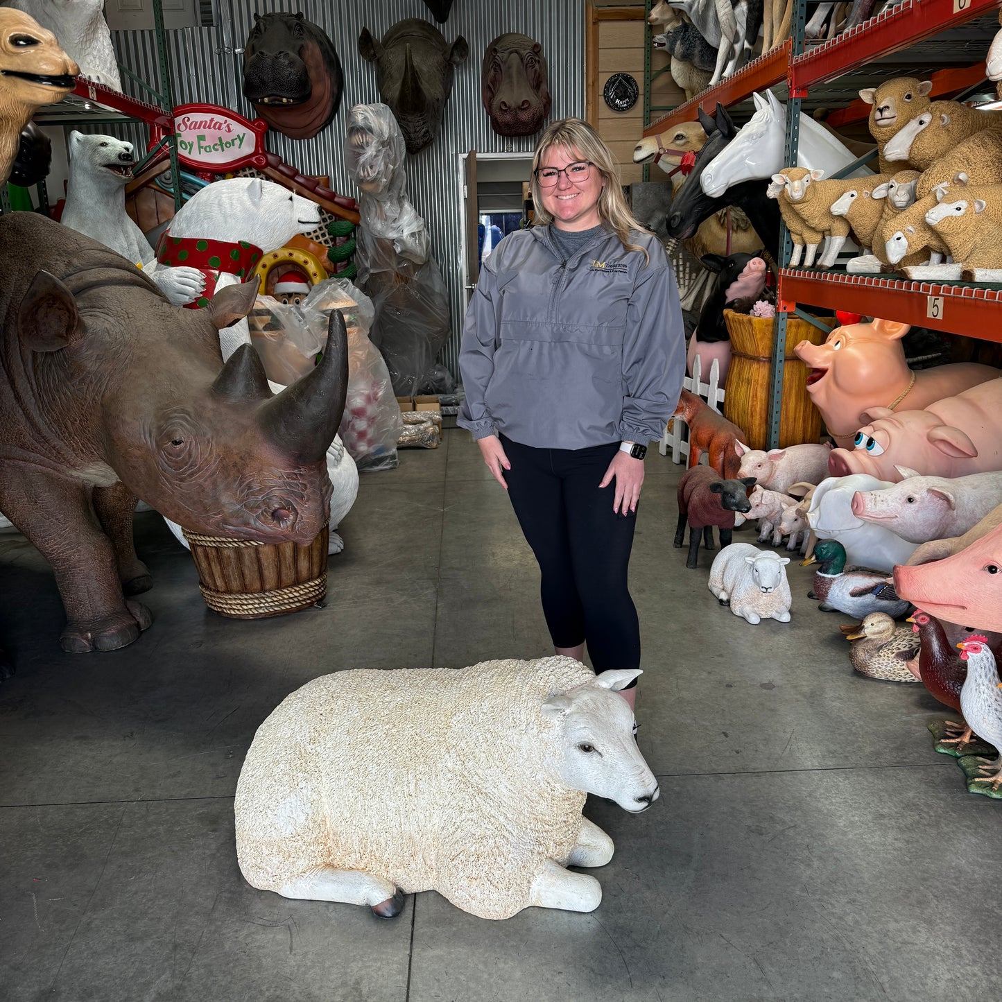 Laying Texelaar Lamb Statue