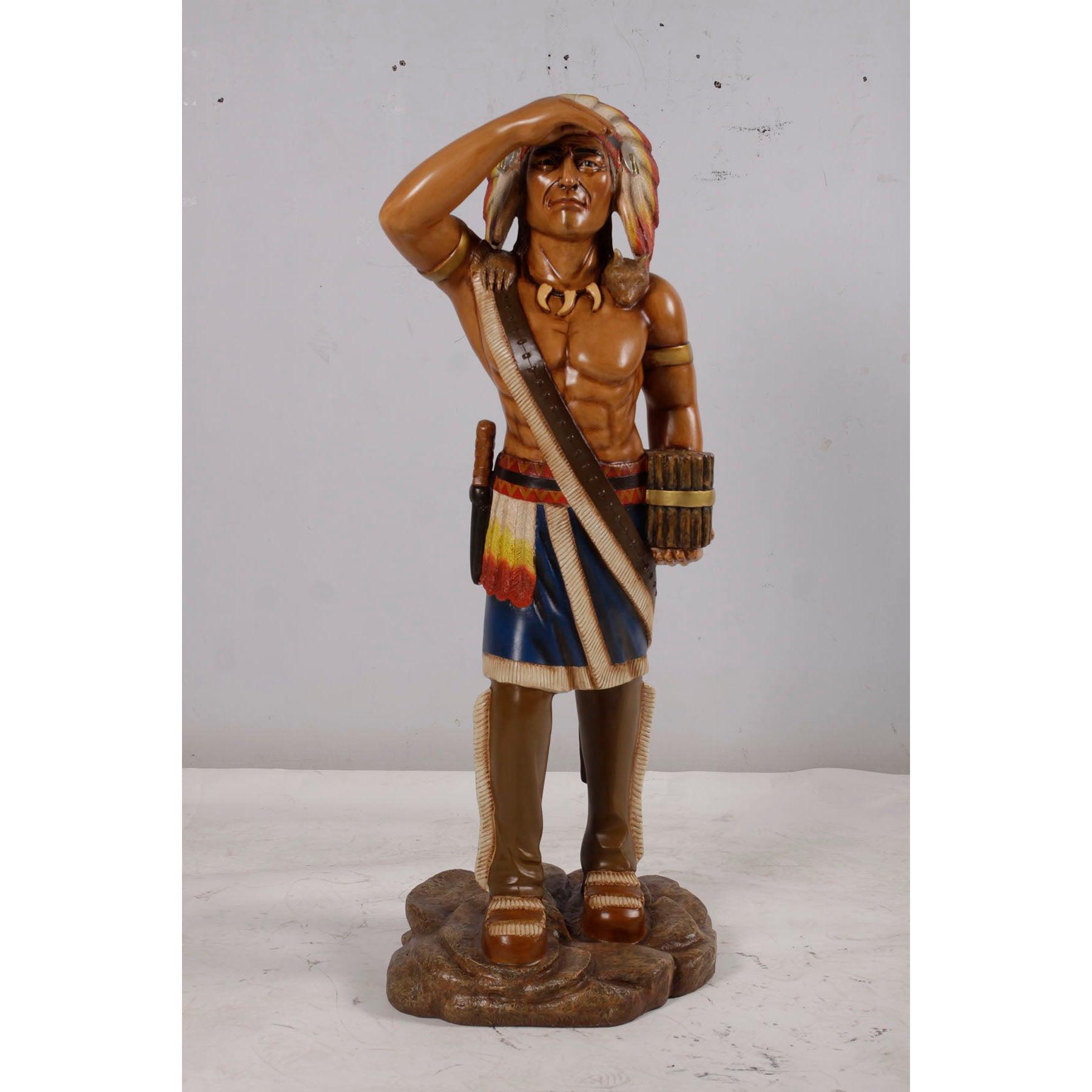 Tobacco Indian Small Statue - LM Treasures Prop Rentals 