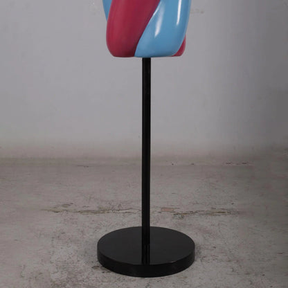 Blue Twist Popsicle Statue