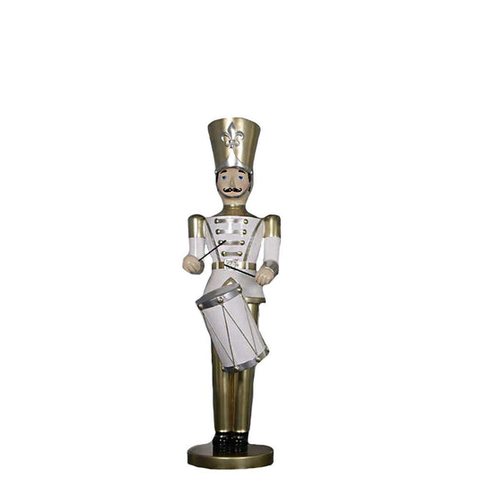 Gold Toy Soldier Drummer Statue - LM Treasures Prop Rentals 