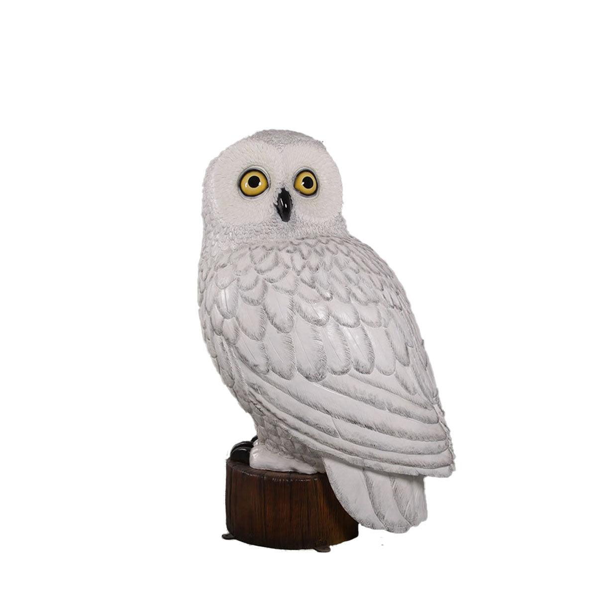 Giant Snow Owl Statue - LM Treasures Prop Rentals 