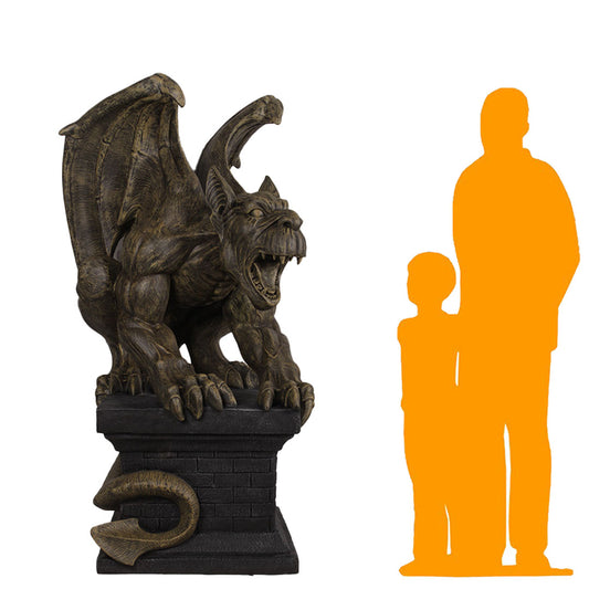Gargoyle on Plinth Statue
