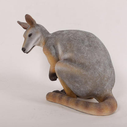 Crouching Wallaby Kangaroo Statue