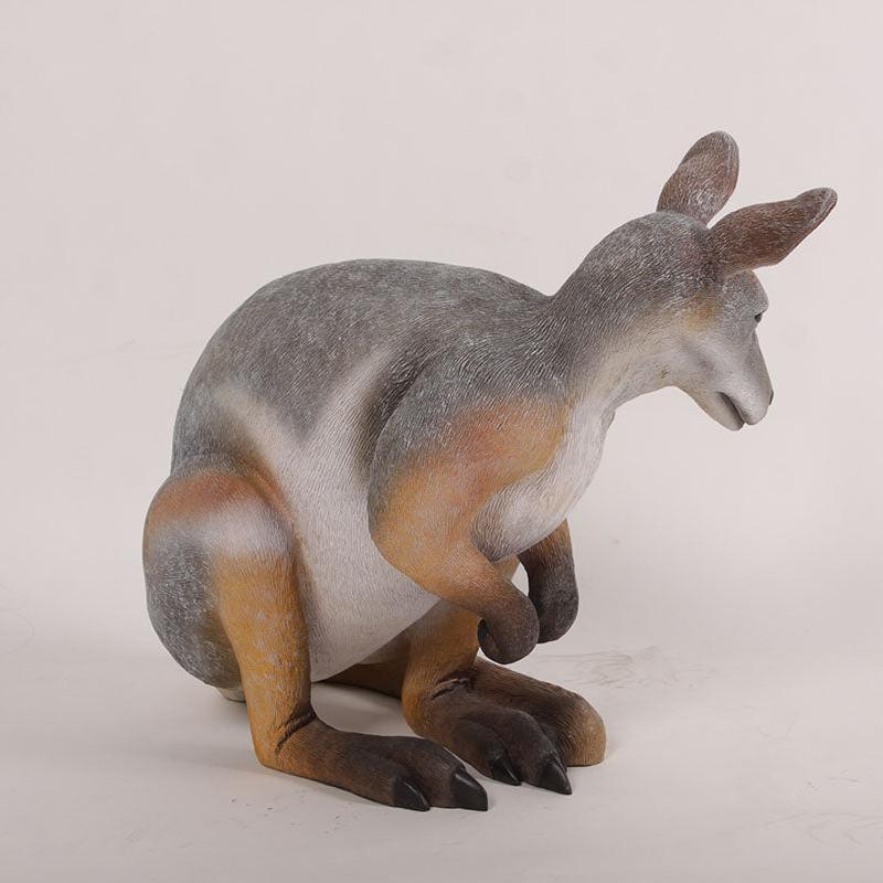 Crouching Wallaby Kangaroo Statue