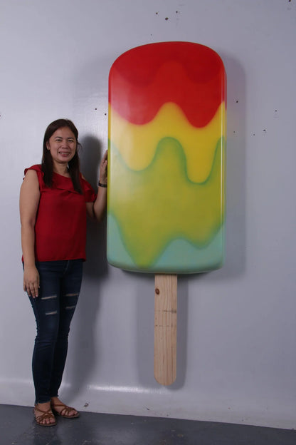 Large Hanging Rainbow Ice Cream Popsicle Statue