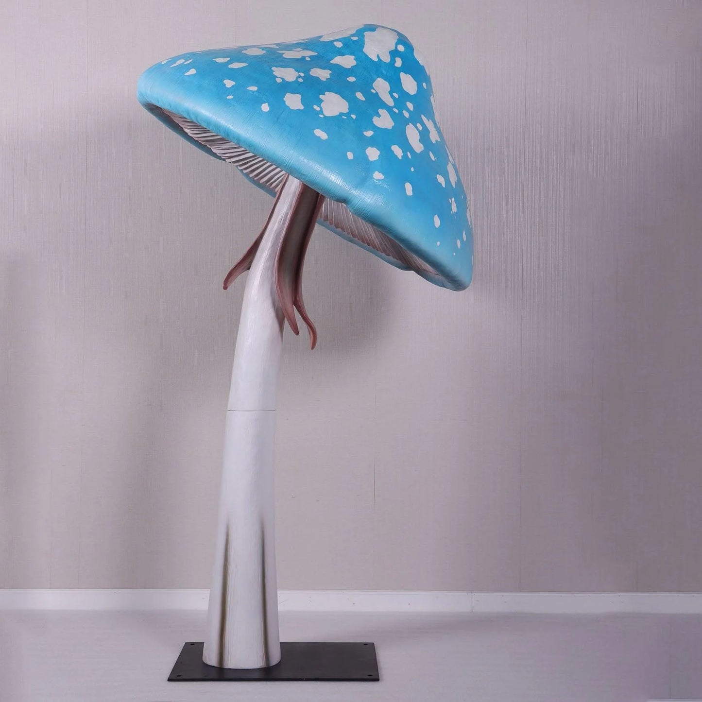 Blue Parasol Mushroom Statue