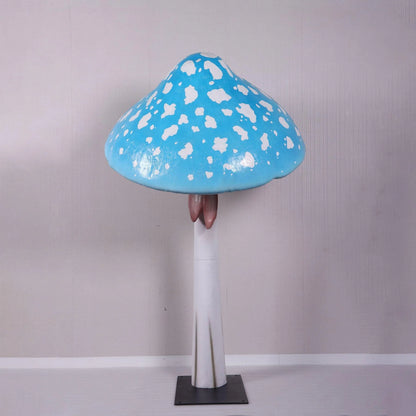 Blue Parasol Mushroom Statue