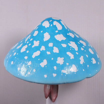 Blue Parasol Mushroom Statue