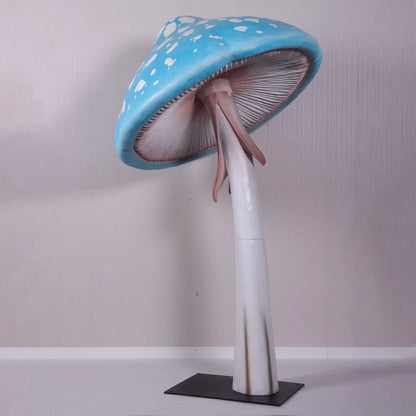 Blue Parasol Mushroom Statue