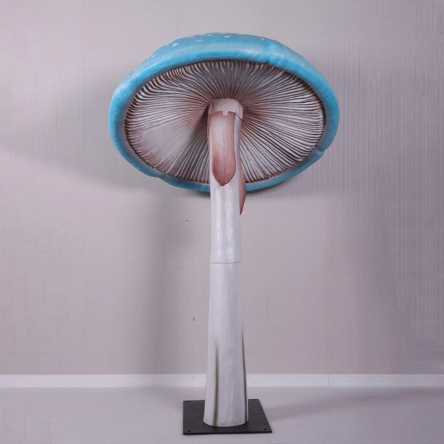 Blue Parasol Mushroom Statue