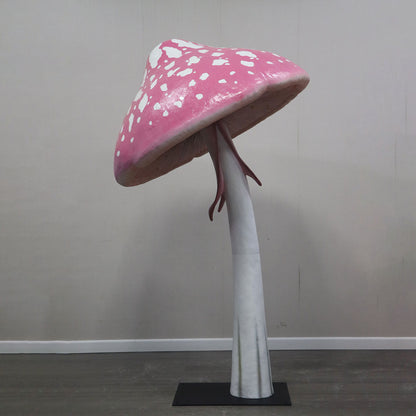 Pink Parasol Mushroom Statue