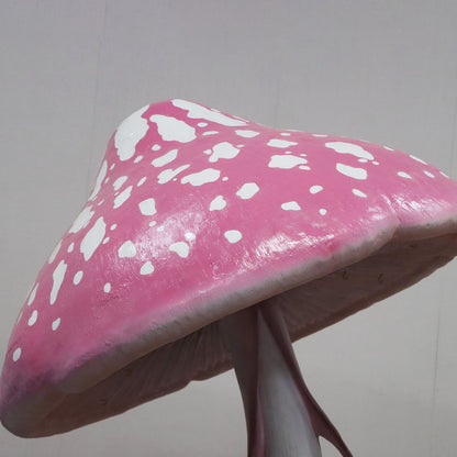 Pink Parasol Mushroom Statue