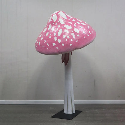 Pink Parasol Mushroom Statue