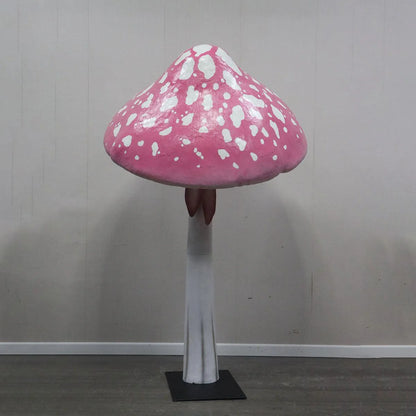 Pink Parasol Mushroom Statue