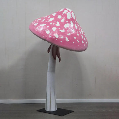 Pink Parasol Mushroom Statue