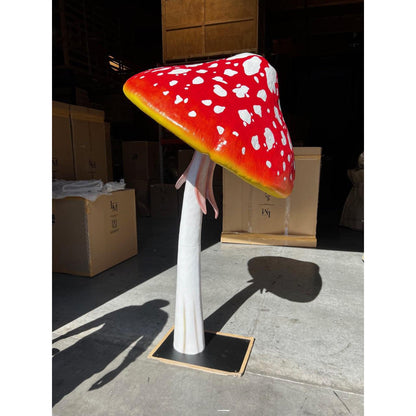 Red Parasol Mushroom Statue - LM Treasures Prop Rentals 