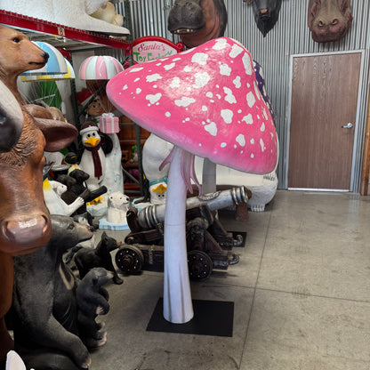 Pink Parasol Mushroom Statue