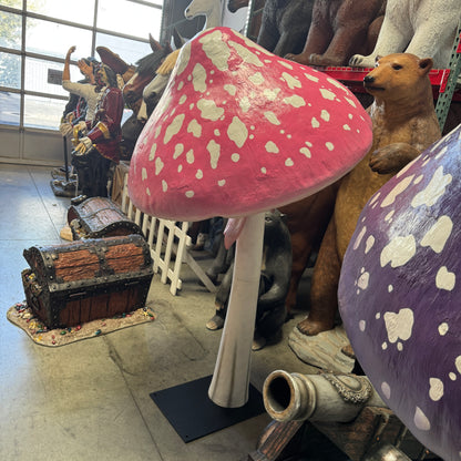 Pink Parasol Mushroom Statue