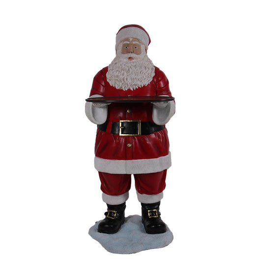 Santa Claus With Tray Statue - LM Treasures Prop Rentals 