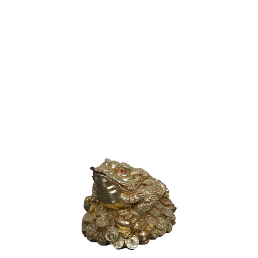 Gold Feng Shui Money Frog Statue
