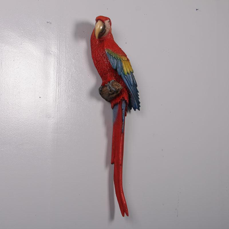 Hanging Scarlett Macaw Parrot Statue