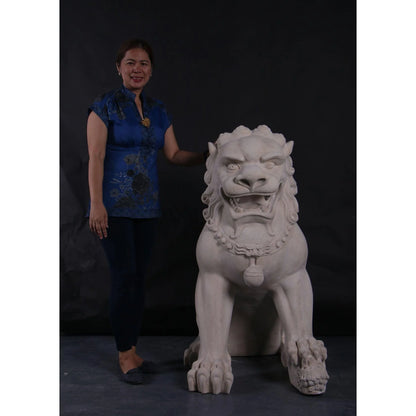 Stone Foo Dog Female Statue