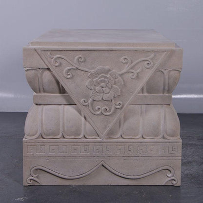 Stone Foo Dog Plinth Base Statue