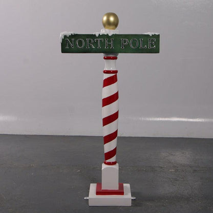 Small North Pole Sign Statue - LM Treasures Prop Rentals 