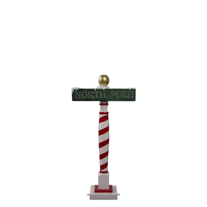 Small North Pole Sign Statue - LM Treasures Prop Rentals 