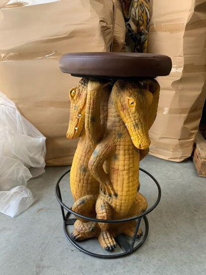 Crocodile Barstool Over Sized Statue