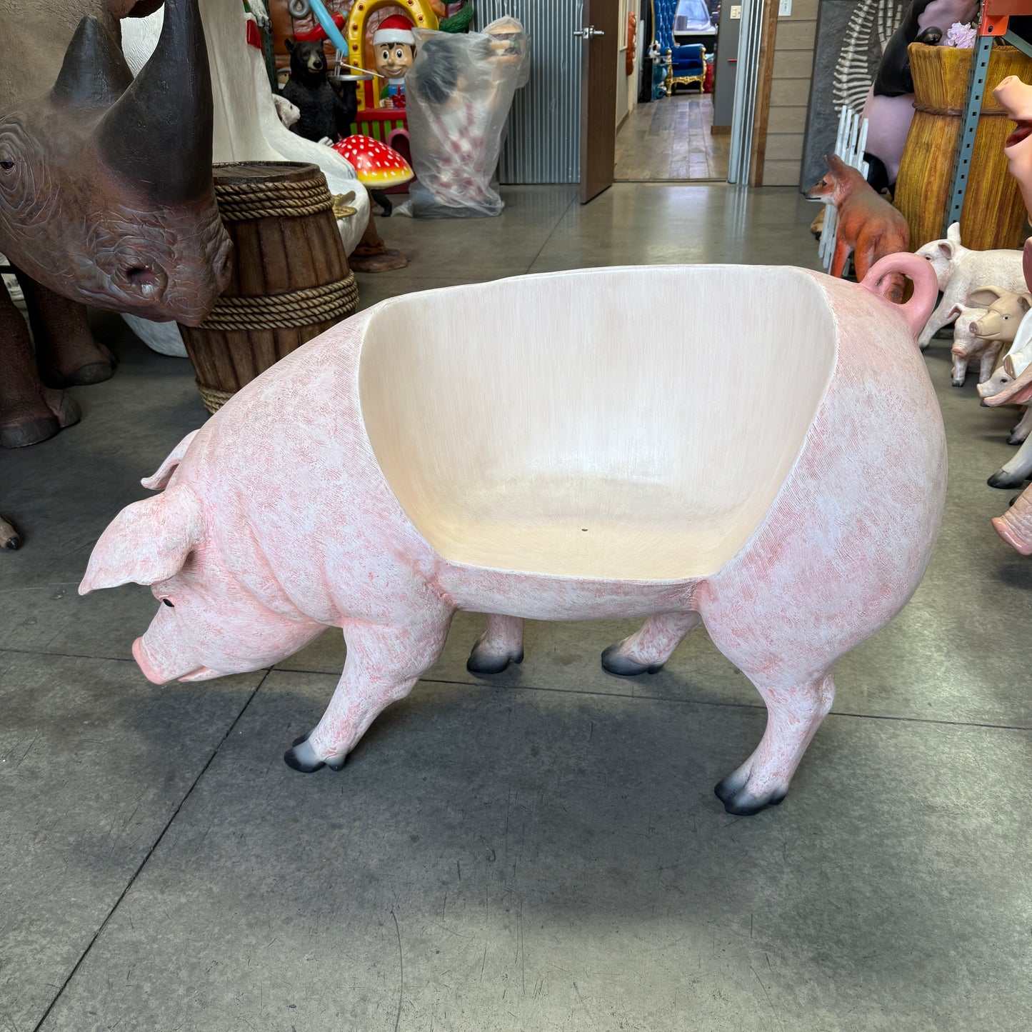 Pig Bench Statue