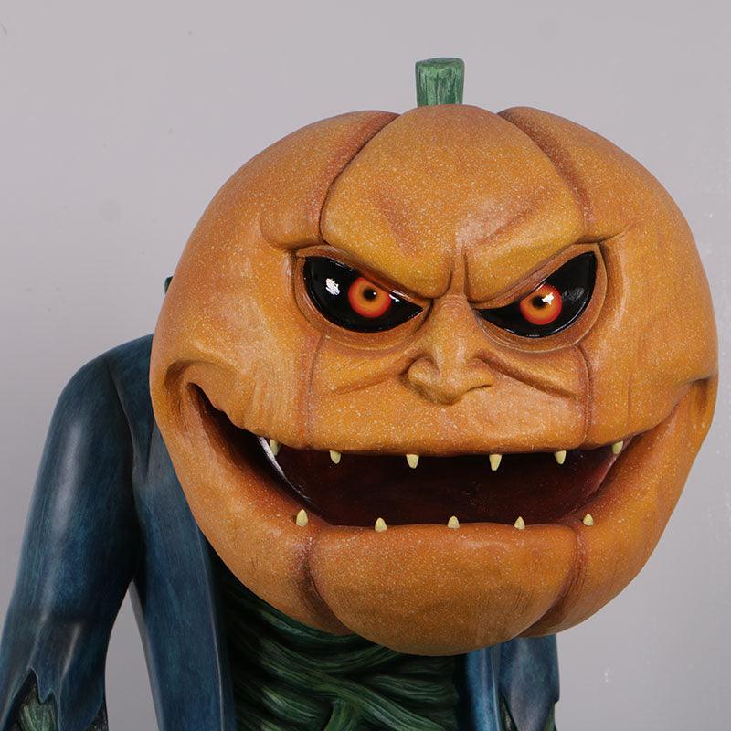 Scary Pumpkin Man Life Size Statue - LM Treasures Prop Rentals 