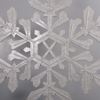 Large Silver Snowflake Statue