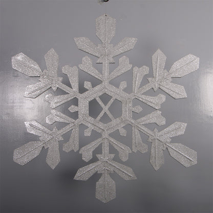 Large Silver Snowflake Statue