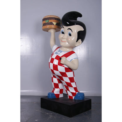 Large Boy With Hamburger Statue