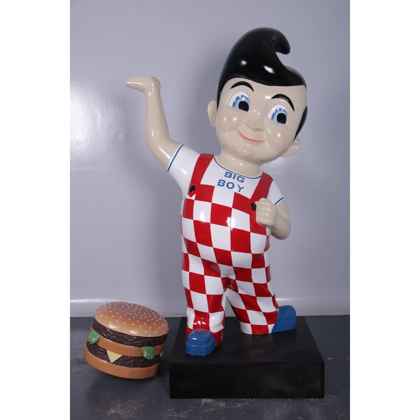 Large Boy With Hamburger Statue