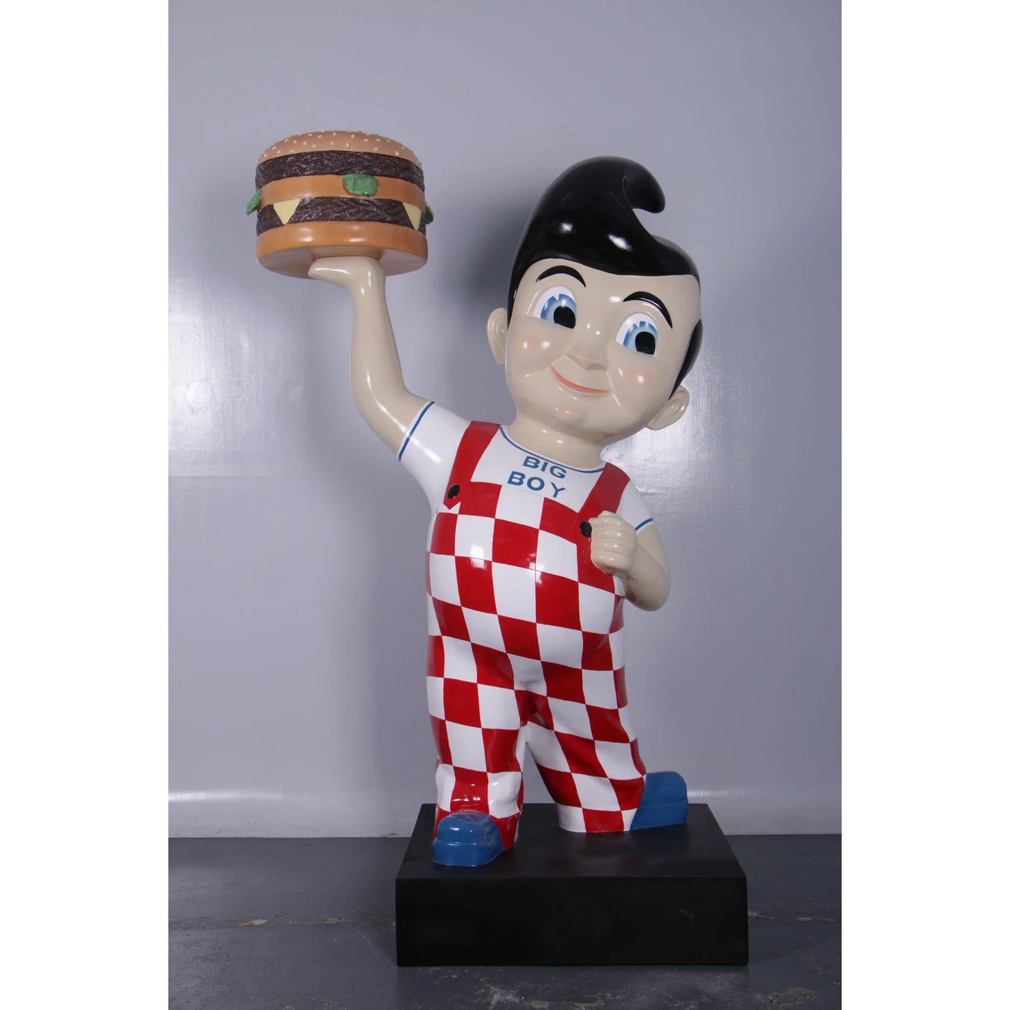 Large Boy With Hamburger Statue