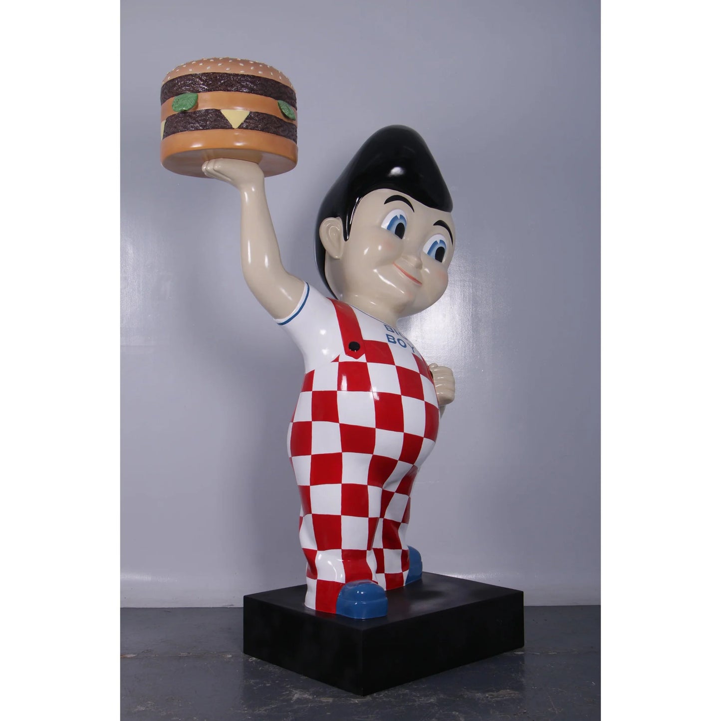 Large Boy With Hamburger Statue