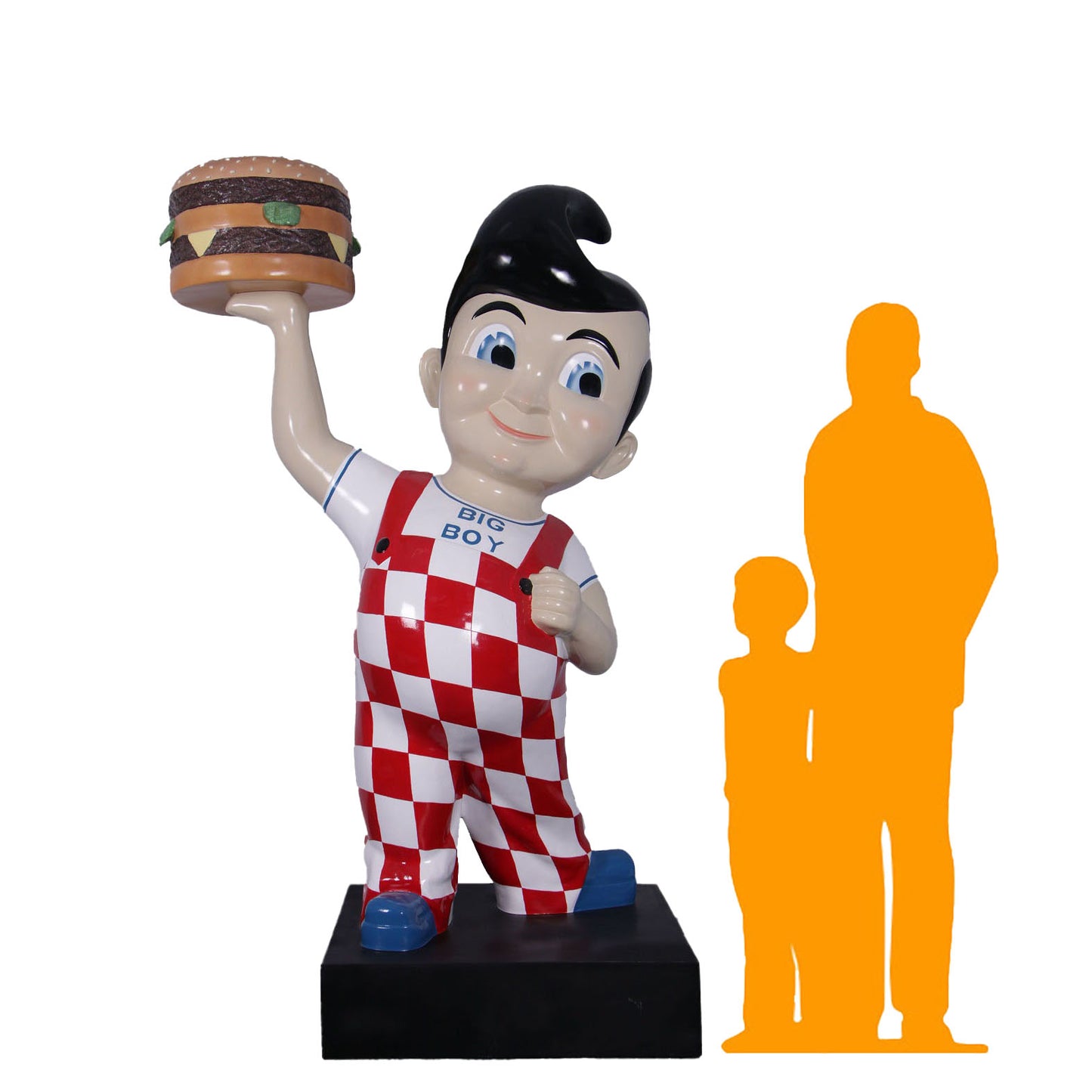 Large Boy With Hamburger Statue