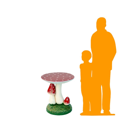 Small Mushroom Side Table Statue