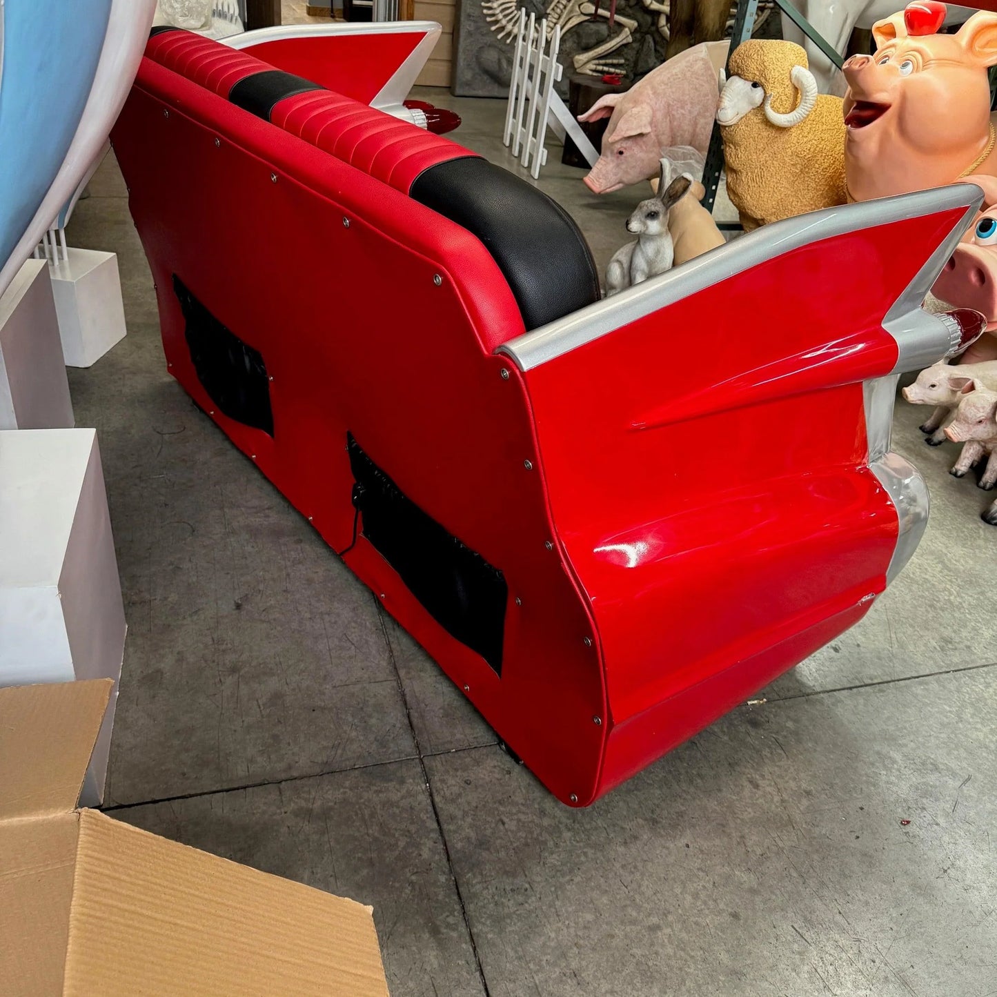 Red Cadillac Car Sofa Life Size Statue