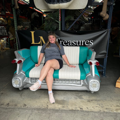 Turquoise Cadillac Car Sofa Life Size Statue