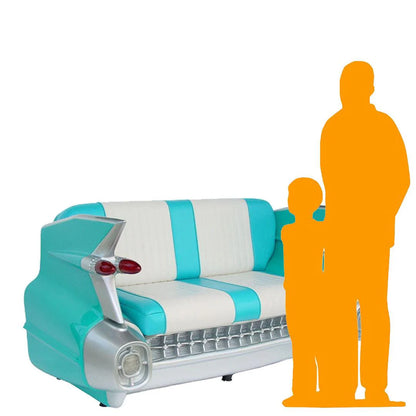 Turquoise Cadillac Car Sofa Life Size Statue