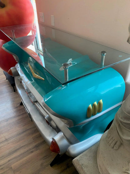 Turquoise Chevy Bar Life Size Statue