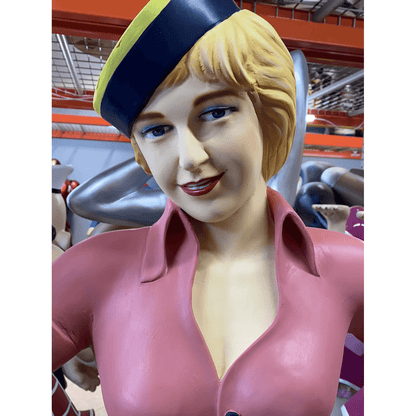 Car Hop Roller Skater Waitress Life Size Statue
