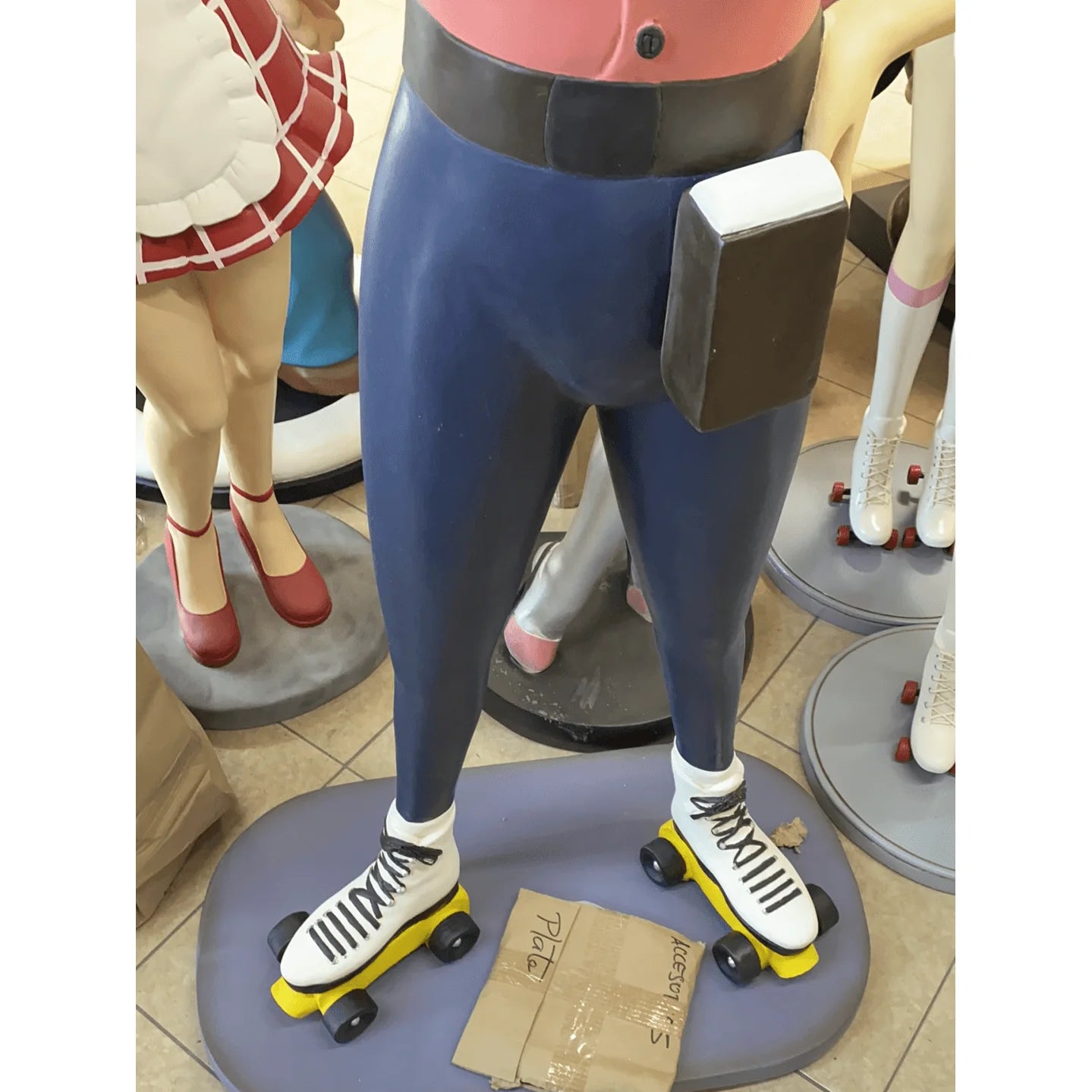 Car Hop Roller Skater Waitress Life Size Statue