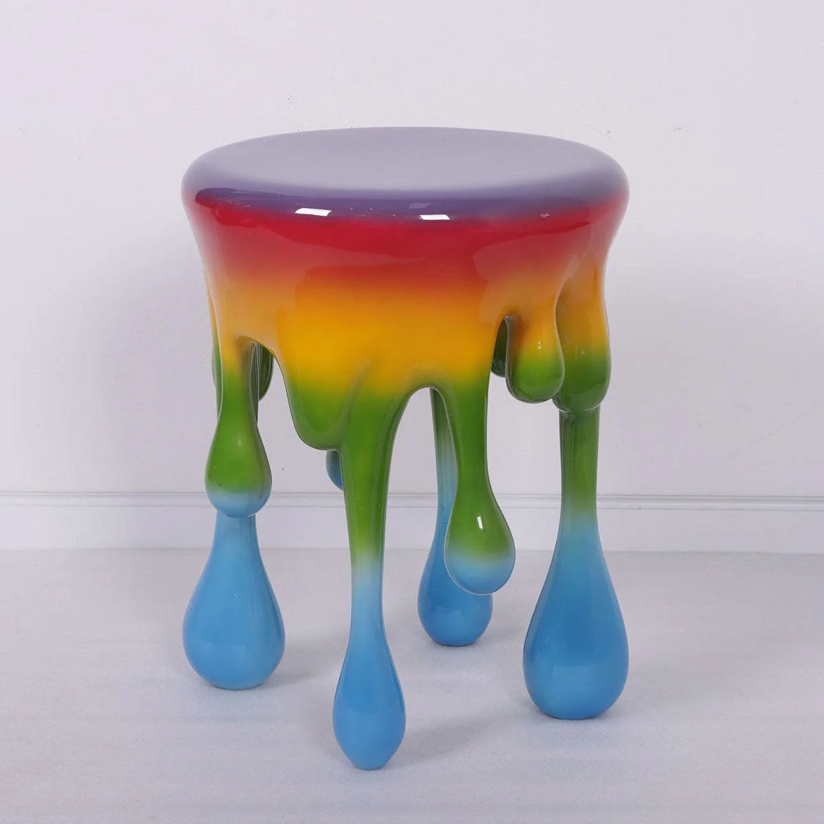 Rainbow Melting Drip Side Table Statue