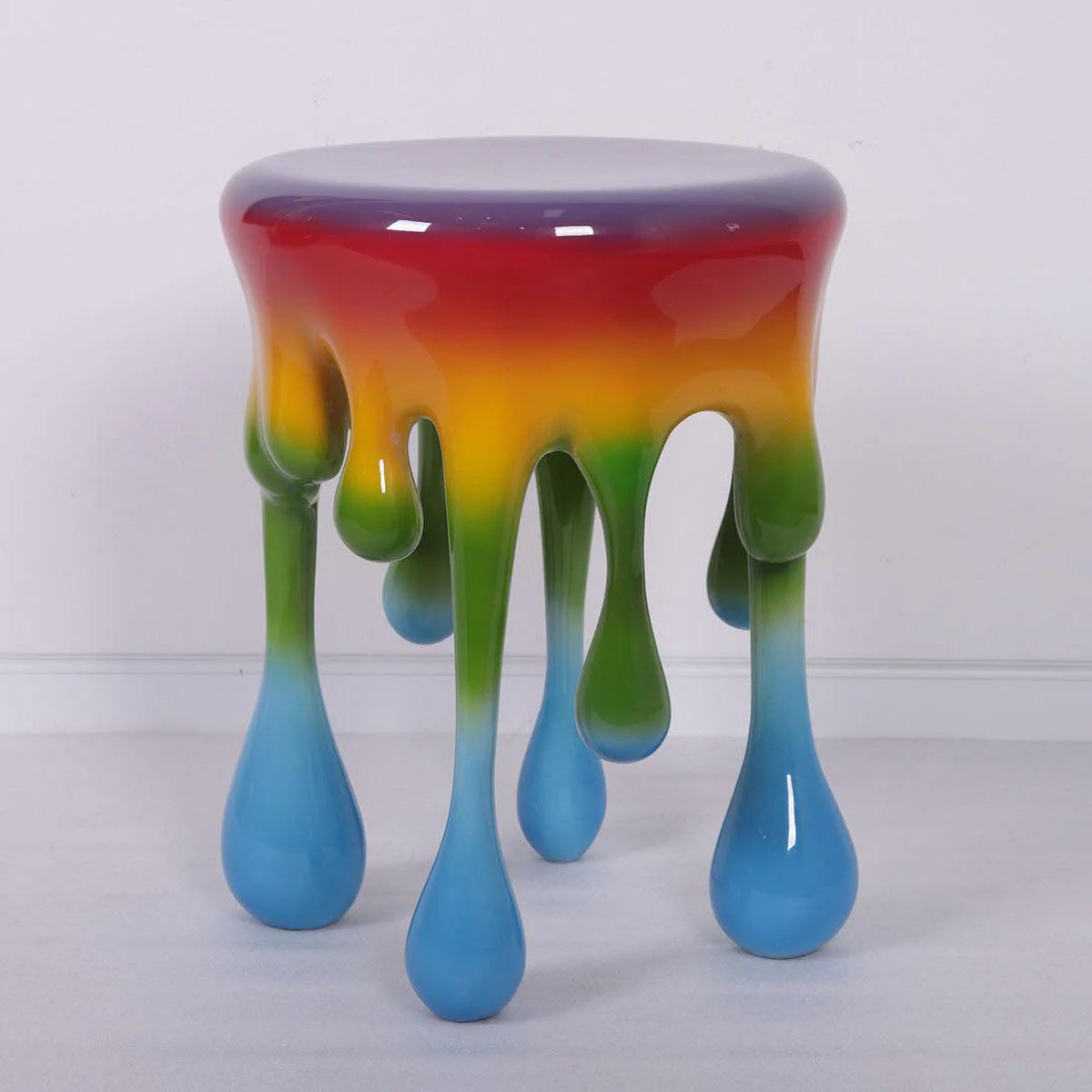 Rainbow Melting Drip Side Table Statue