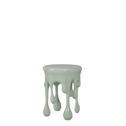 Mint Green Melting Drip Side Table Statue - LM Treasures Prop Rentals 